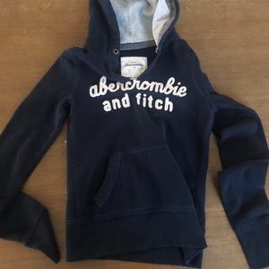 Abercrombie hoodie navy blue size medium